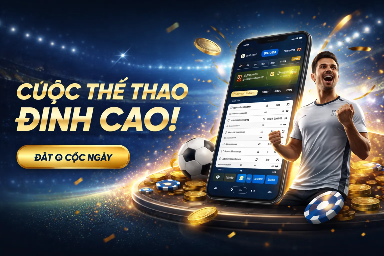 Hình ảnh sân vận động với không khí cá cược thể thao sôi động tại HM88
